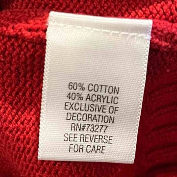 Sonoma Life + Style Red Wilderness Trail Moose Christmas Sweater Kid’s Medium - Picture 4 of 5